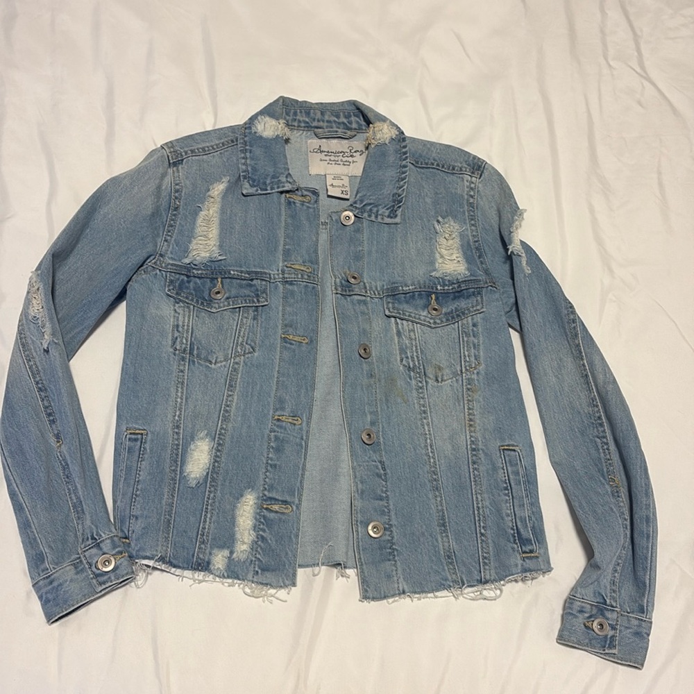 Raw hem Jean/ denim jacket